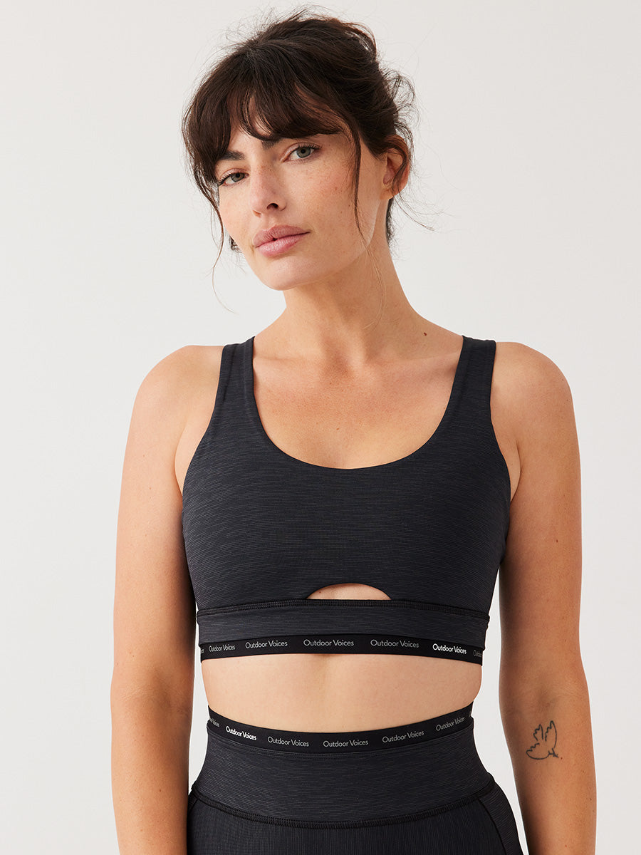 Blue Doing Things Thrive Bra by Outdoor Voices on Sale