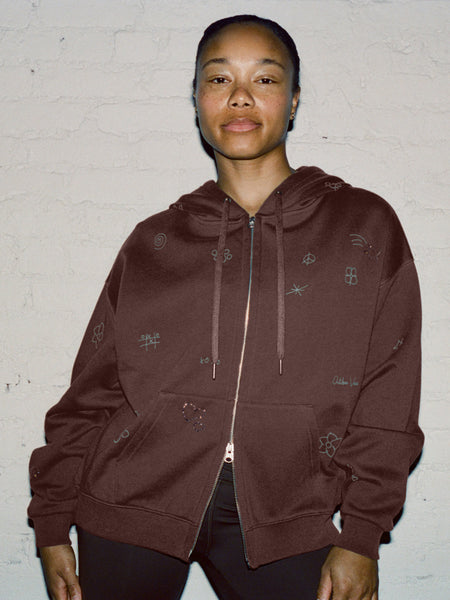 Sunny Hoodie – Dark Bay | Strobe Fleece Zip Hoodie | Outdoor Voices