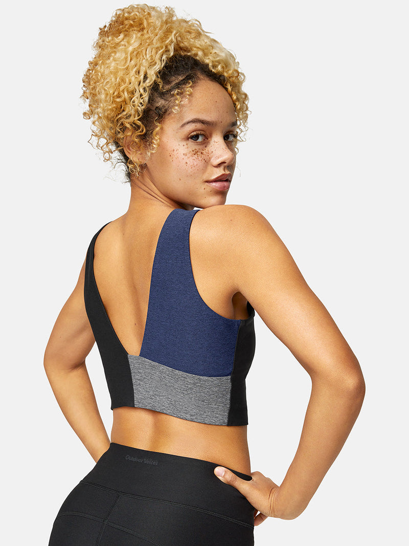 Venus Crop Top Black/Navy/Graphite