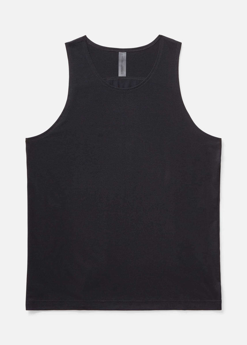 ThinkFast Vent Tank in sleek black design, featuring a breathable mesh back for optimal performance.