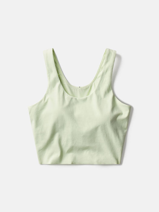light yellow crop tank top
