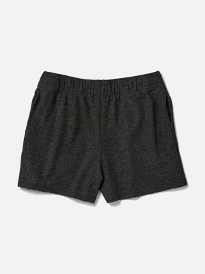 Cozy CloudKnit 3.5" Short in dark gray, perfect for lounging and recovery with lightweight fabric.