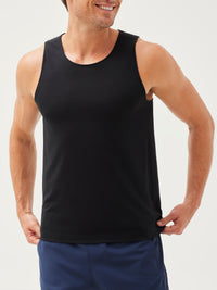 a person wearing a blank tank top