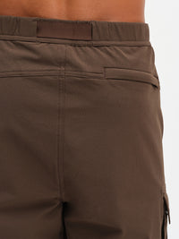 Men's RecTrek Cargo Short in Soil – back close-up of waistband