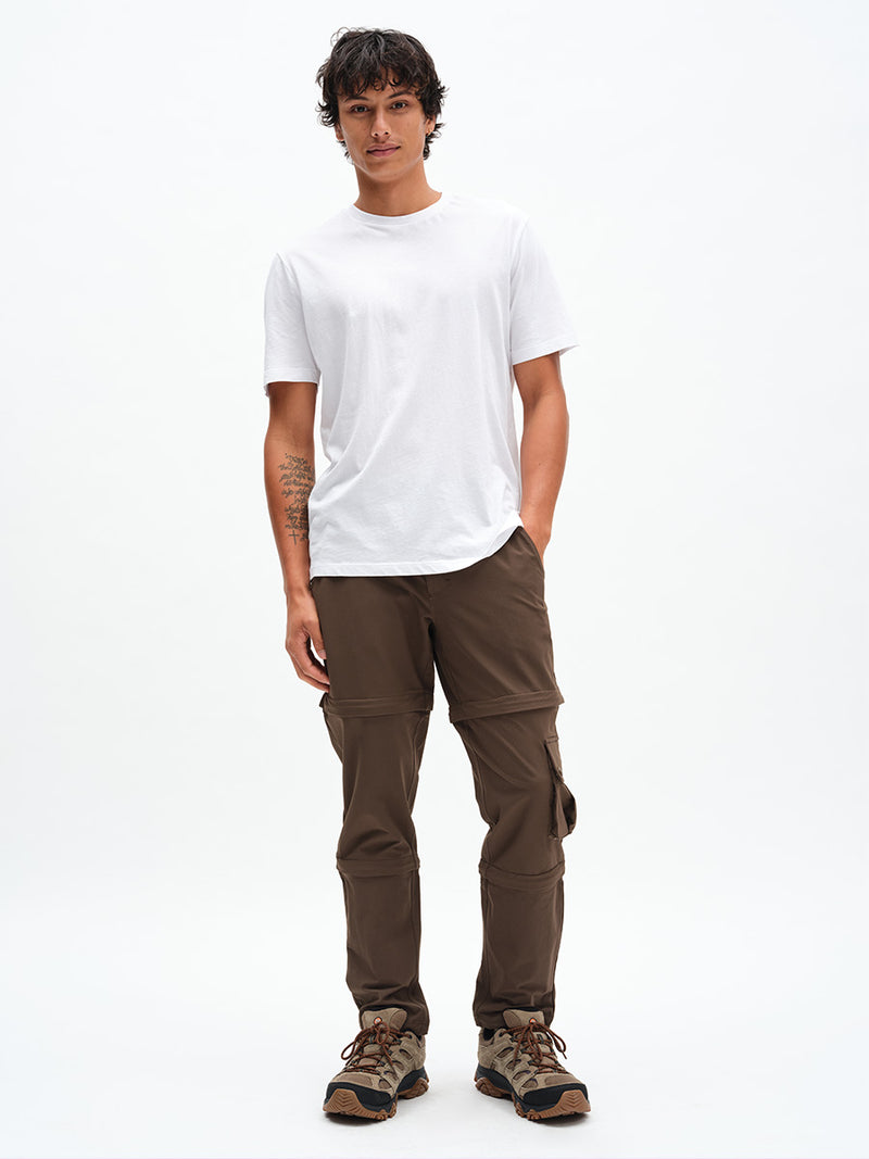 Men's RecTrek Zip-Off Pant in Soil – front full-length view