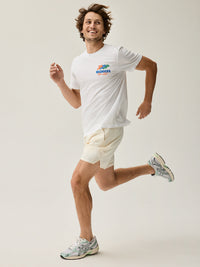 High Stride 7in Short with Pockets Milk Stone
