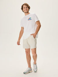 High Stride 7in Short with Pockets Milk Stone