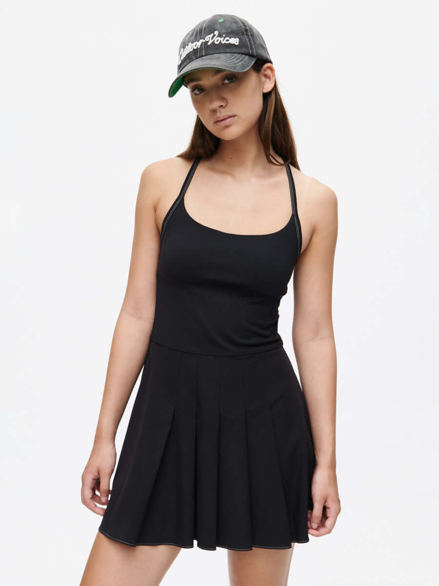 outdoor voices pleated dress The Exercise Dress in CloudKnit Fabric - Surf