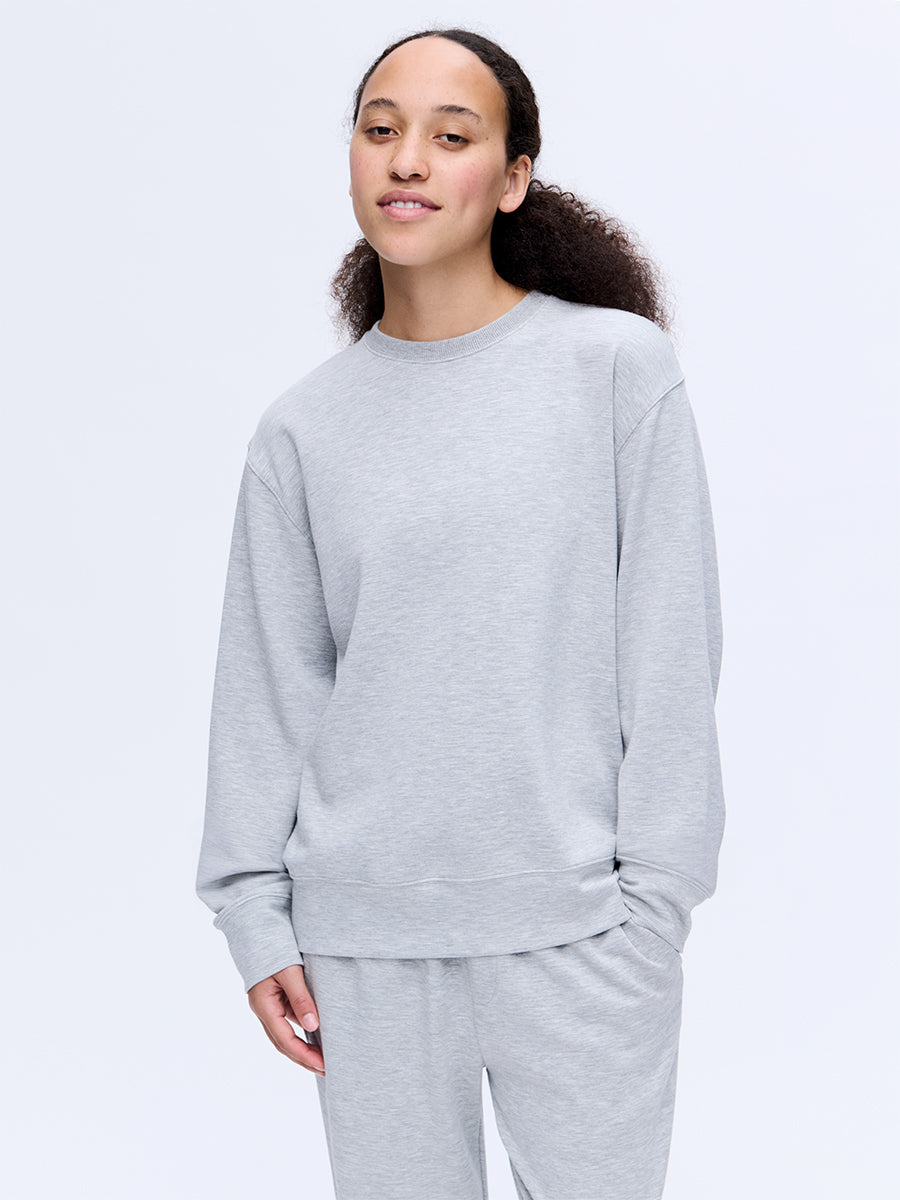 トップス FREY ALWAYS SWEAT Gray Stratus Sweatshirt – Heather Grey | Outdoor Voices