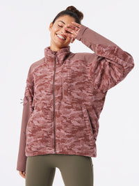 Fleece Unisex Jacket Deep Taupe Cloud
