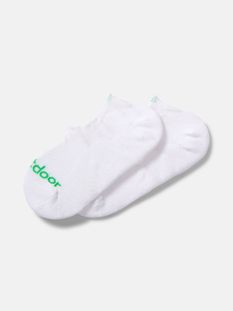 OV No Show Sock CL in white color, featuring a minimal design for hidden comfort and style.