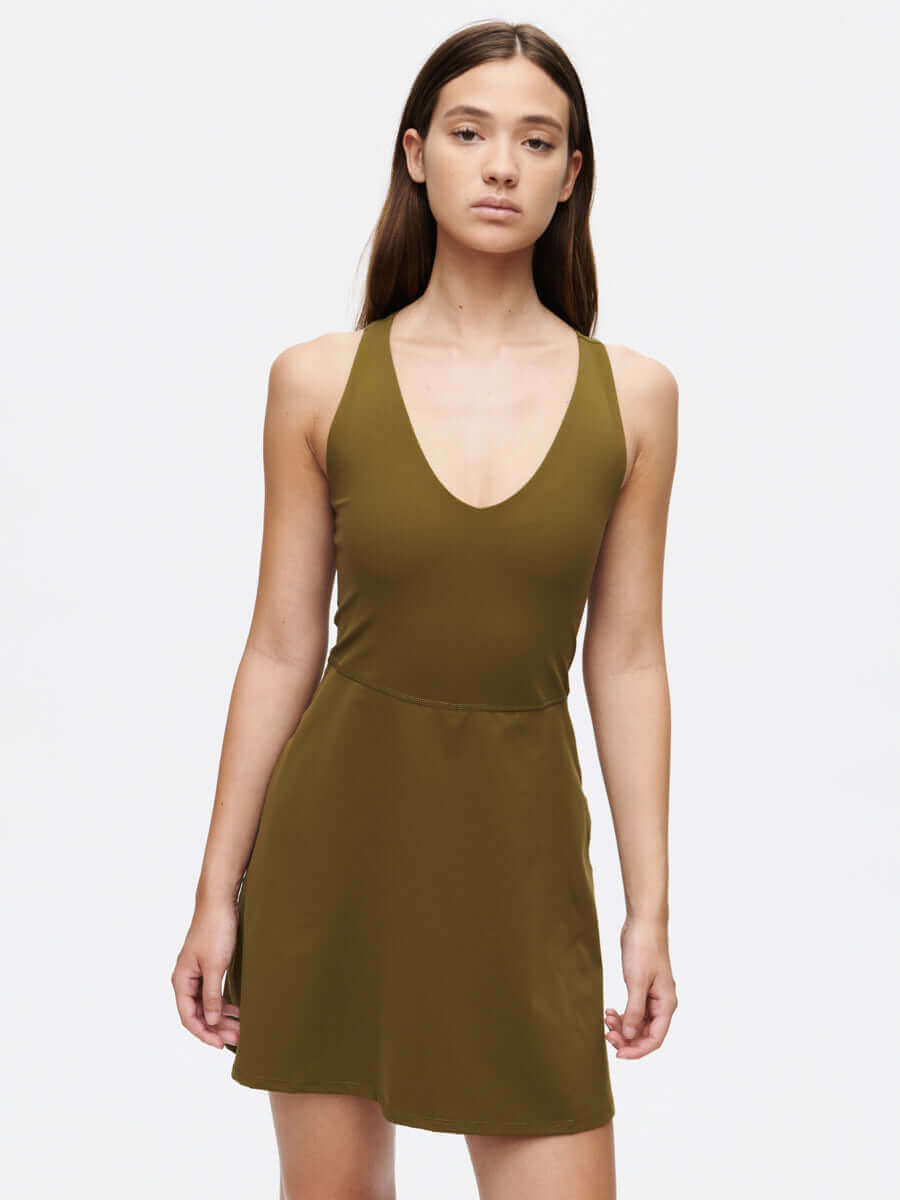 Volley Dress Dark Olive | Outdoor Voices Volley Dress Dark Olive | Outdoor Voices