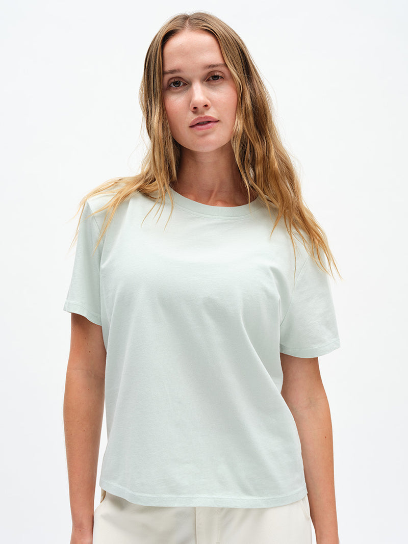 Everyday Shortsleeve in Mint Dust – front close-up