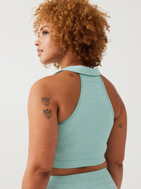 a person with curly hair