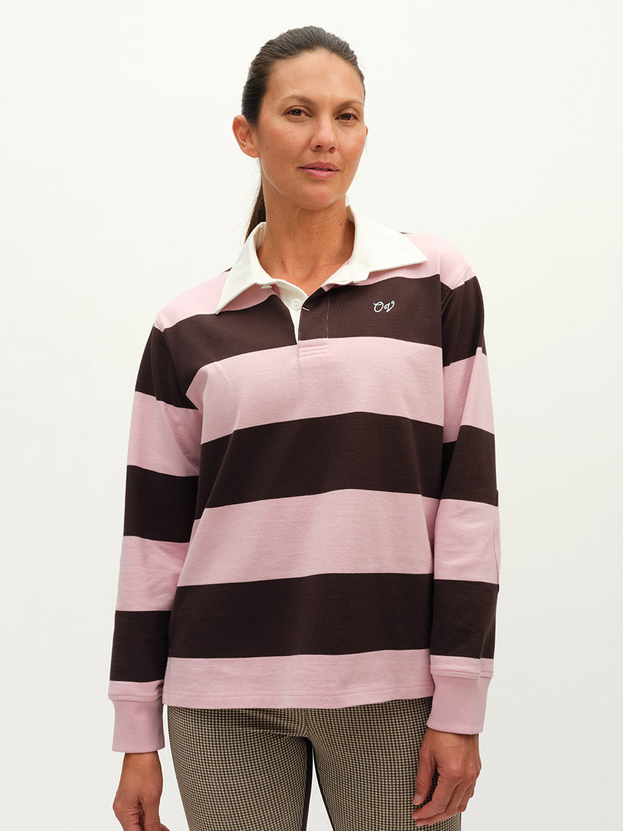 Club Polo in Pink Dust | Women's Rugby Shirt | Outdoor Voices