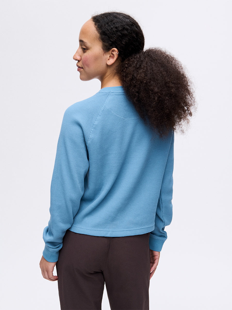 Women's Waffle Long Sleeve Top – Storm | Outdoor Voices