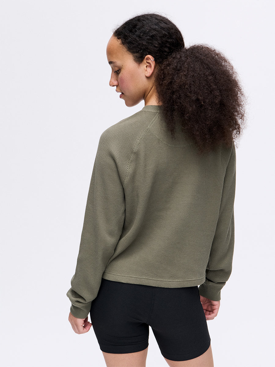 Women's Waffle Long Sleeve Top – Tea Tree | Outdoor Voices