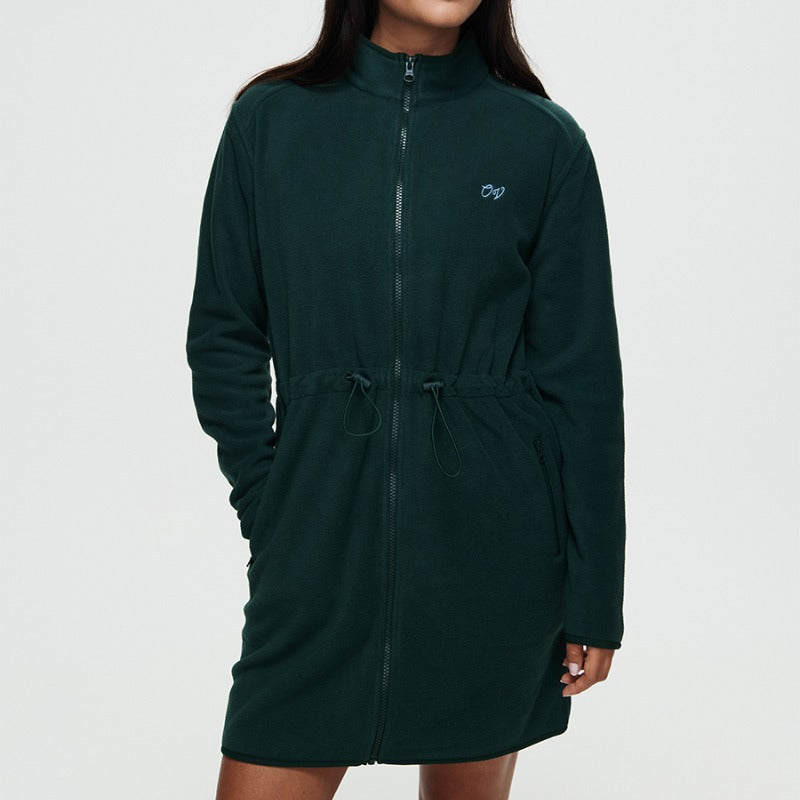 slim fit dress slacks Boulder Dress in Recycled RecFleece - Balsam