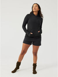 a person wearing a black sweater