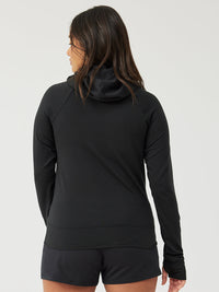 a person wearing a black sweater