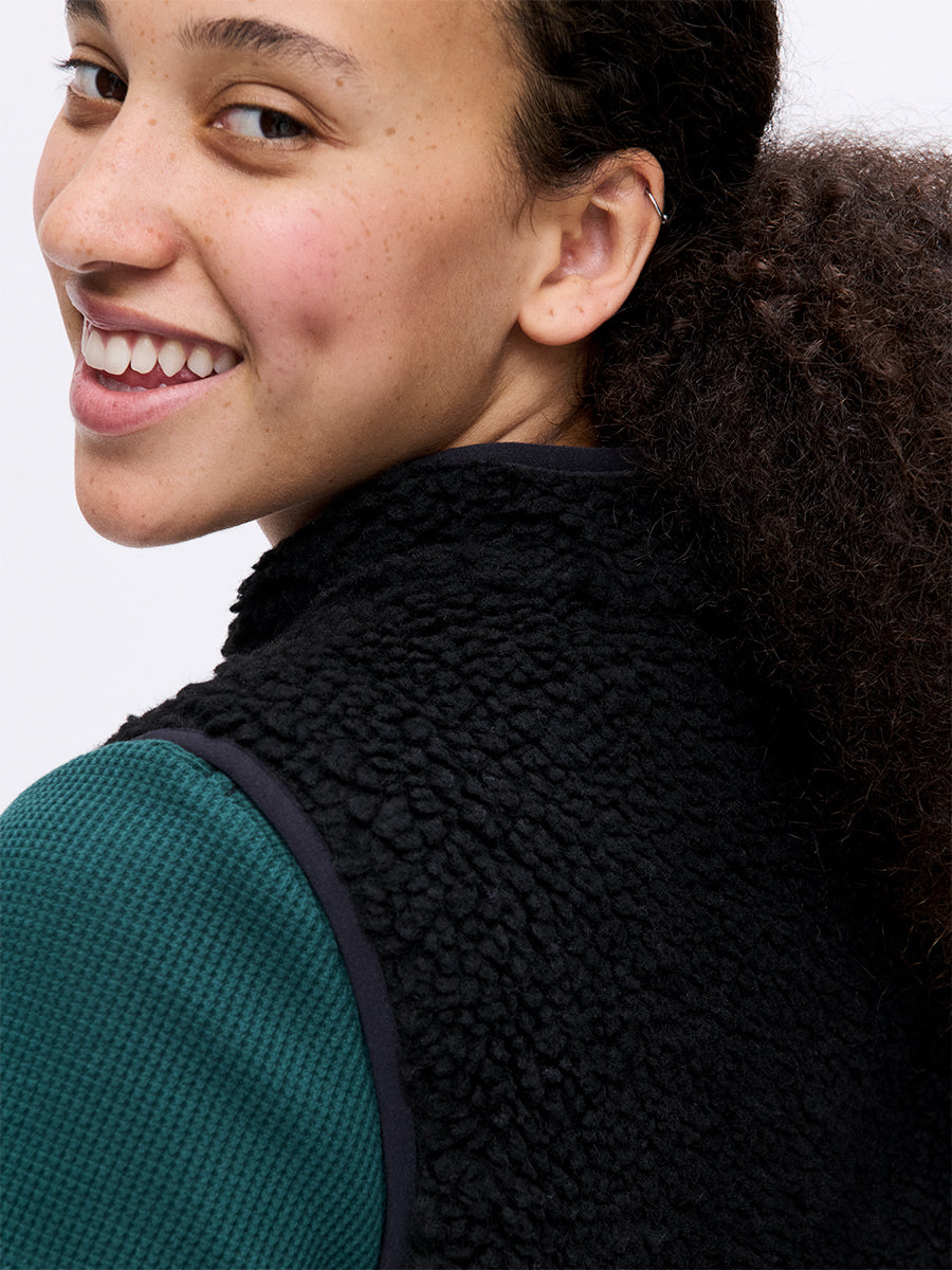 Candy Fleece Vest – Black | Outdoor Voices