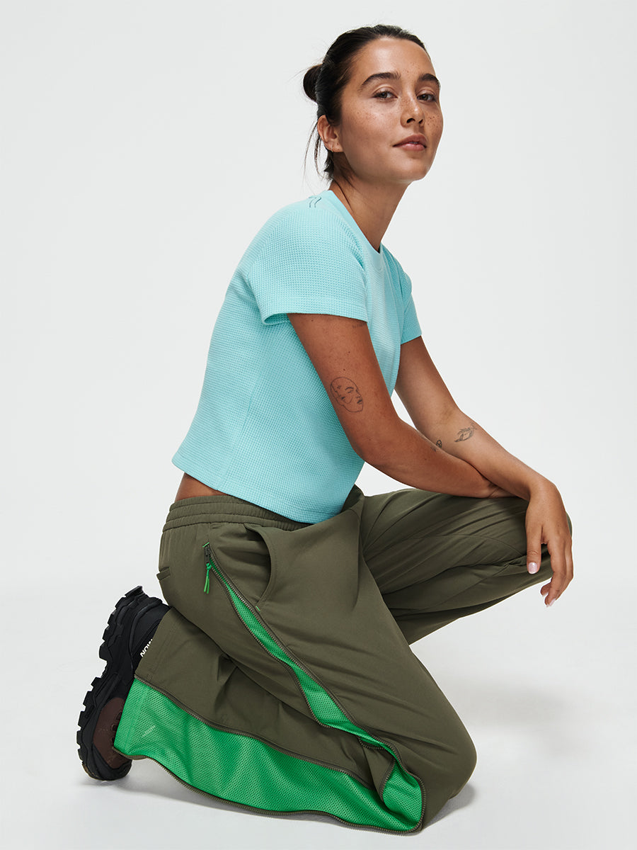 Women's RecTrek Zip Pant – Tea Tree Multi | Outdoor Voices