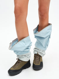 RecTrek Zip-Off Pant in Eucalyptus-Sky-Mint Dust – close-up of removed lower legs at the ankles