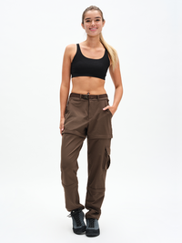 RecTrek Zip-Off Pant in Soil – front full-length view