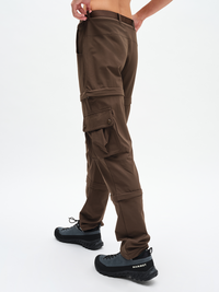 RecTrek Zip-Off Pant in Soil – back three-quarter view