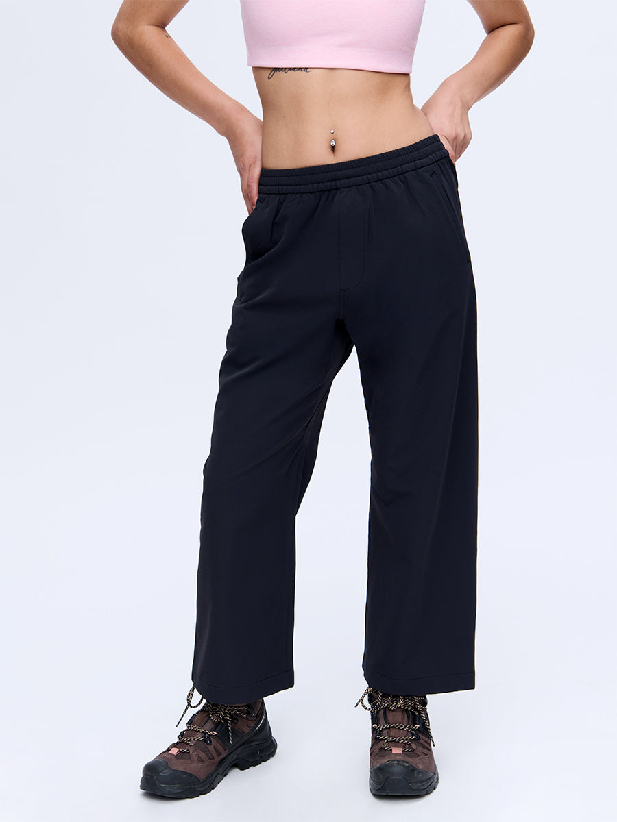 RecTrek Cropped Wide Leg Pant – Black | Outdoor Voices