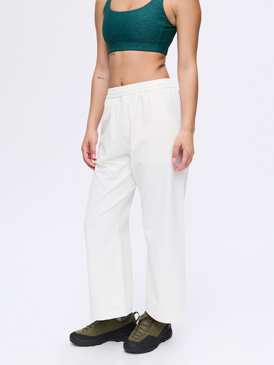 RecTrek Cropped Wide Leg Pant in Bone | Women's Hiking Pants