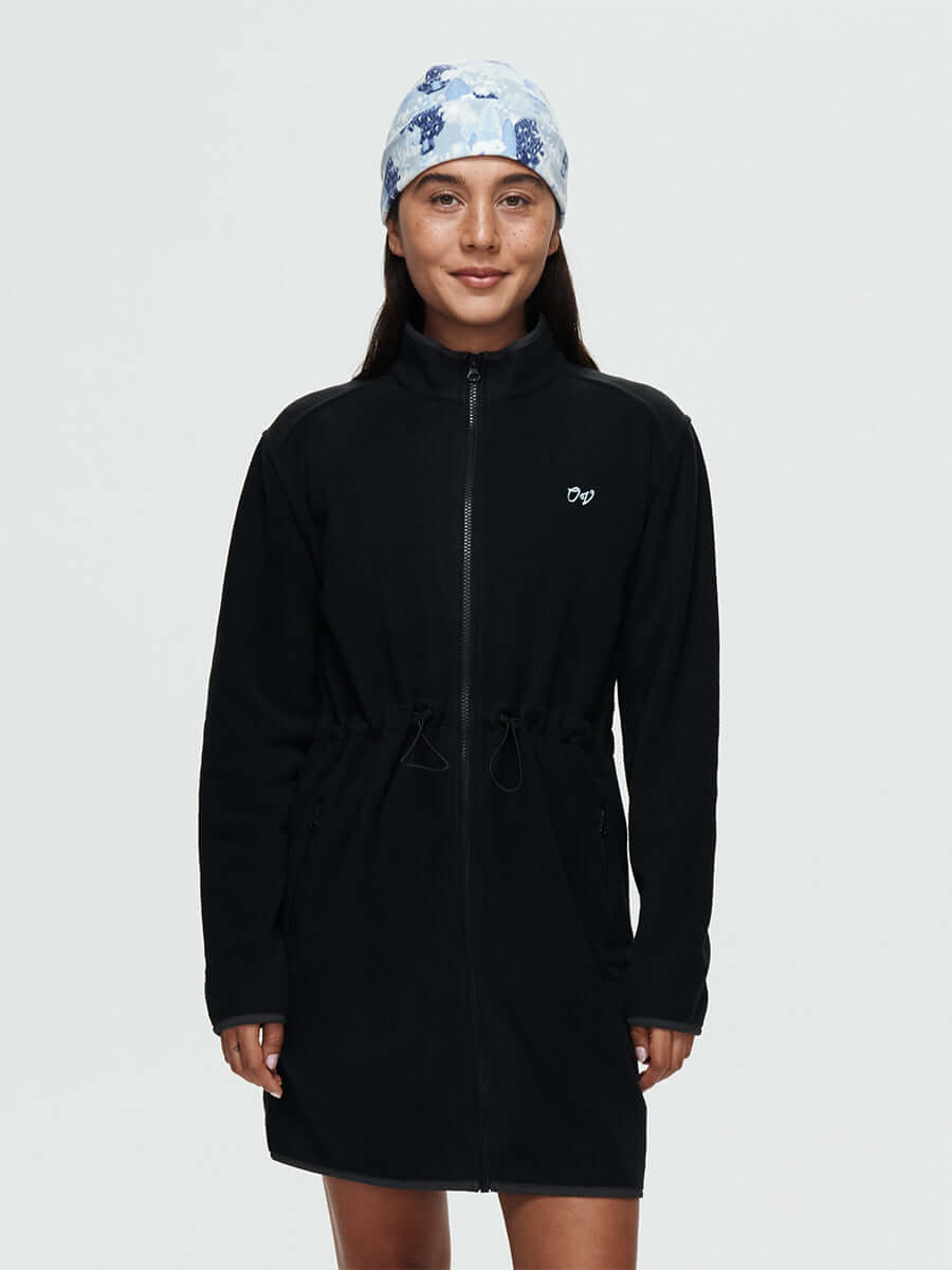 Boulder Dress in Recycled RecFleece - Black | Outdoor Voices Boulder Dress in Recycled RecFleece - Black | Outdoor Voices