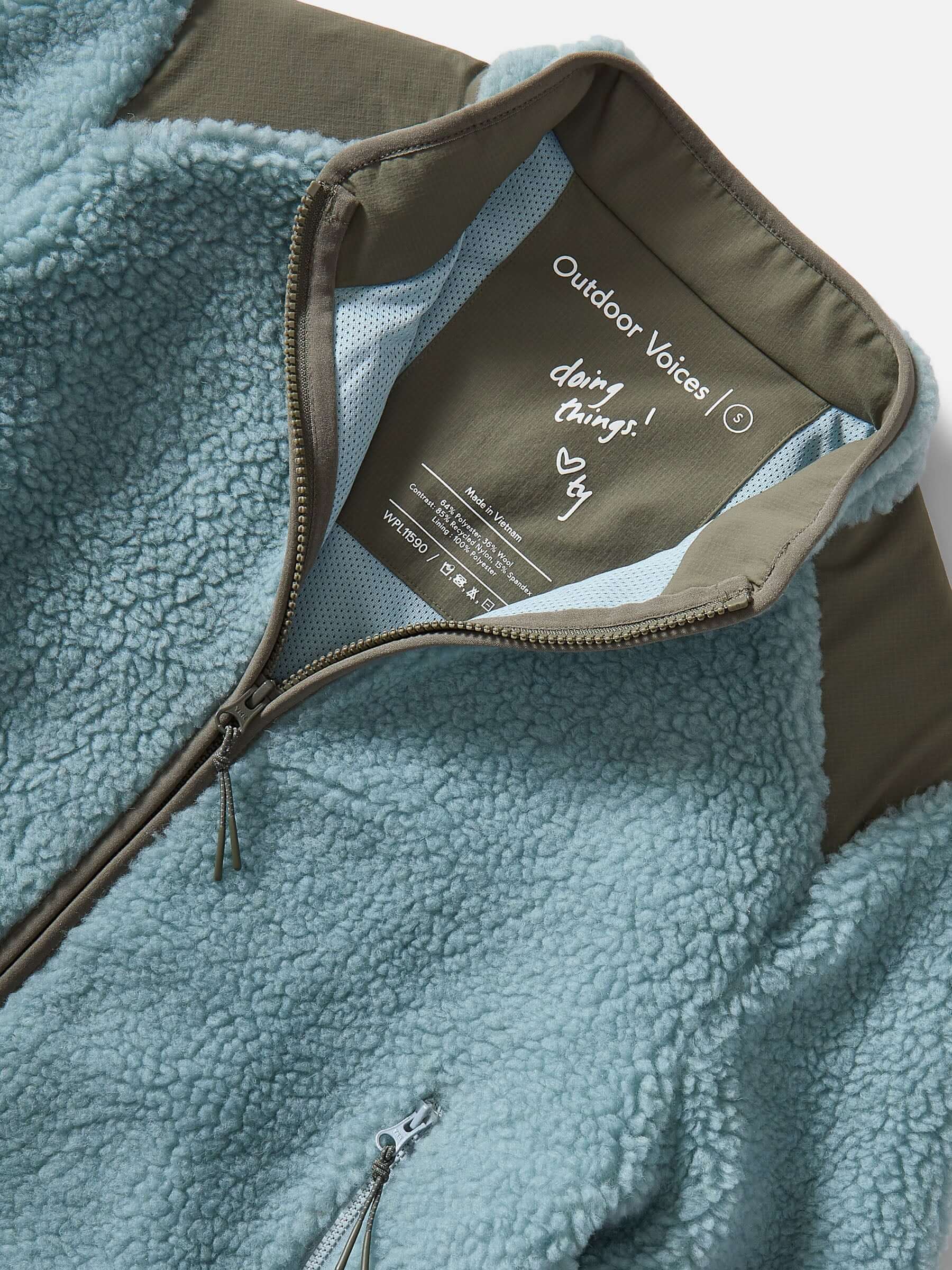 Candy Fleece Jacket in Italian Wool-Blend - Steel Multi | OV