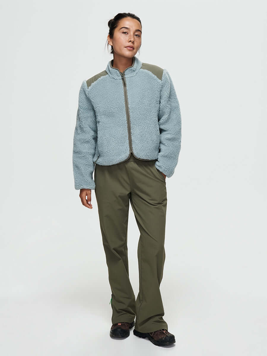 Candy Fleece Jacket in Italian Wool-Blend - Steel Multi | OV