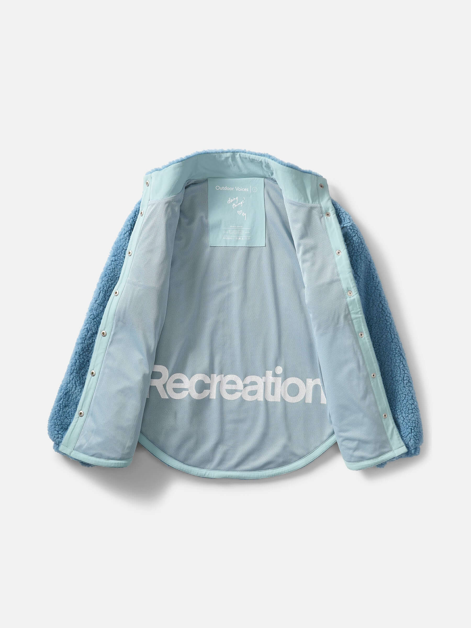 Candy Fleece Snap Jacket in Wool Blend - Storm | Outdoor Voices