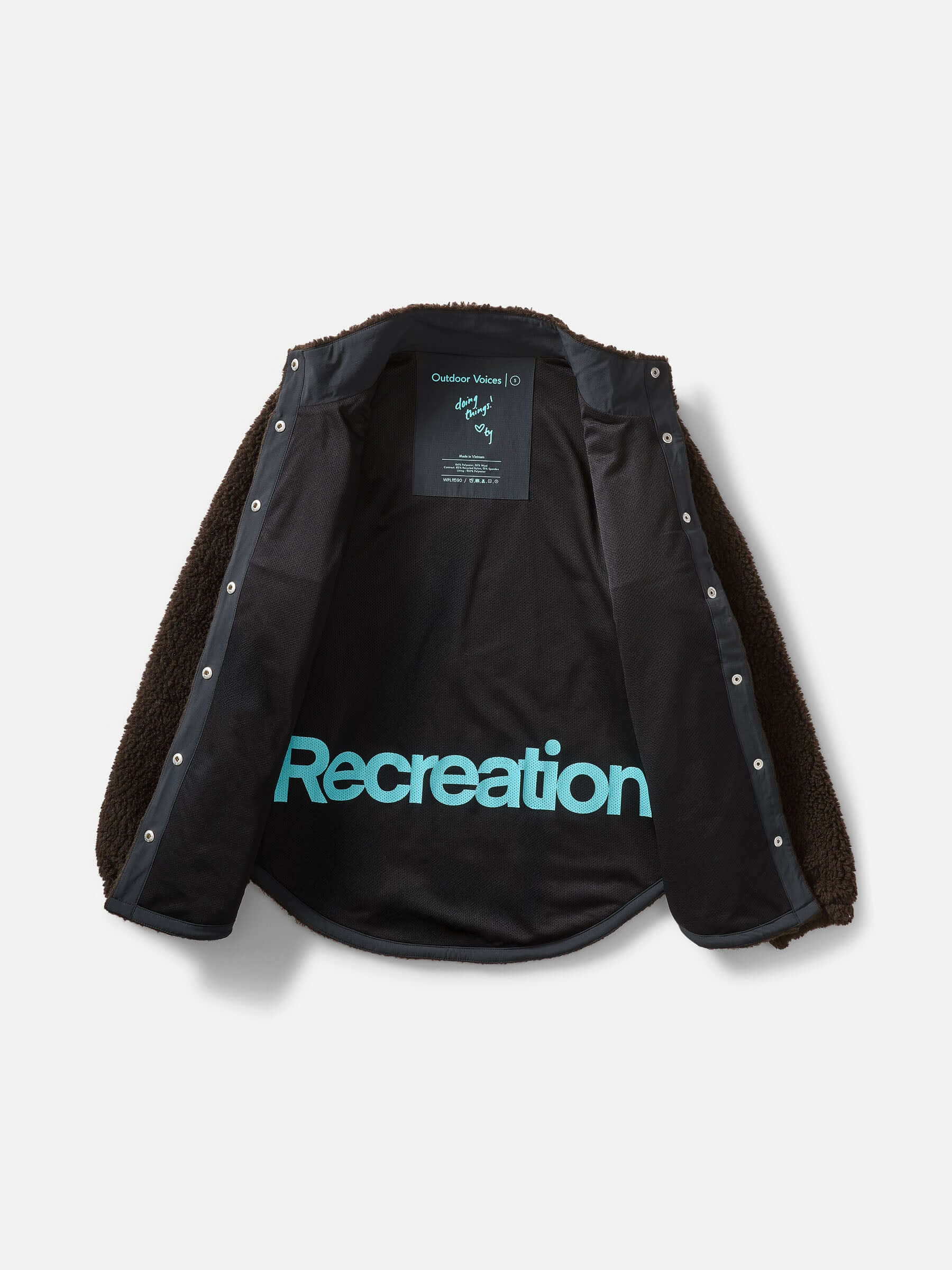 Candy Fleece Snap Jacket in Wool Blend - Earth | Outdoor Voices