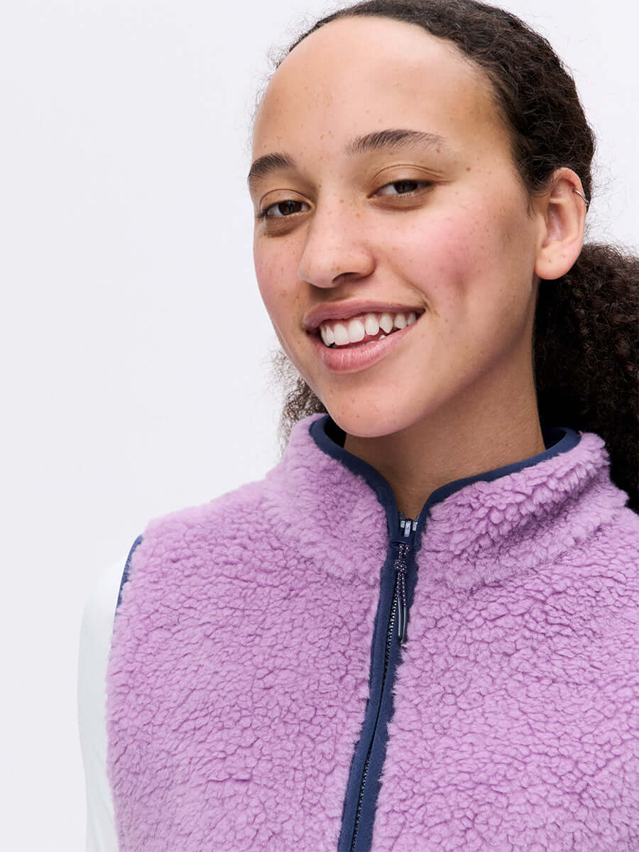 Candy Fleece Vest in Italian Wool-Blend - Orchid Multi | OV