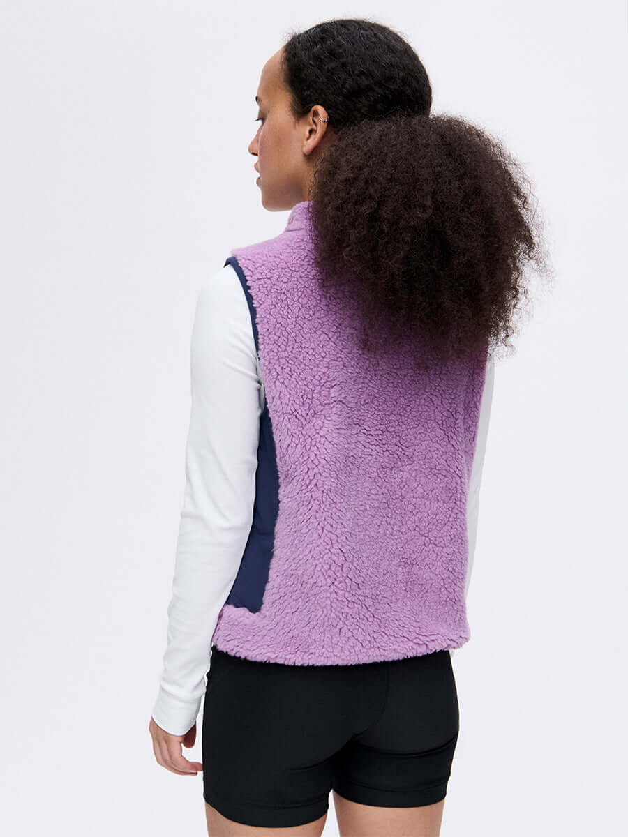 Candy Fleece Vest in Italian Wool-Blend - Orchid Multi | OV