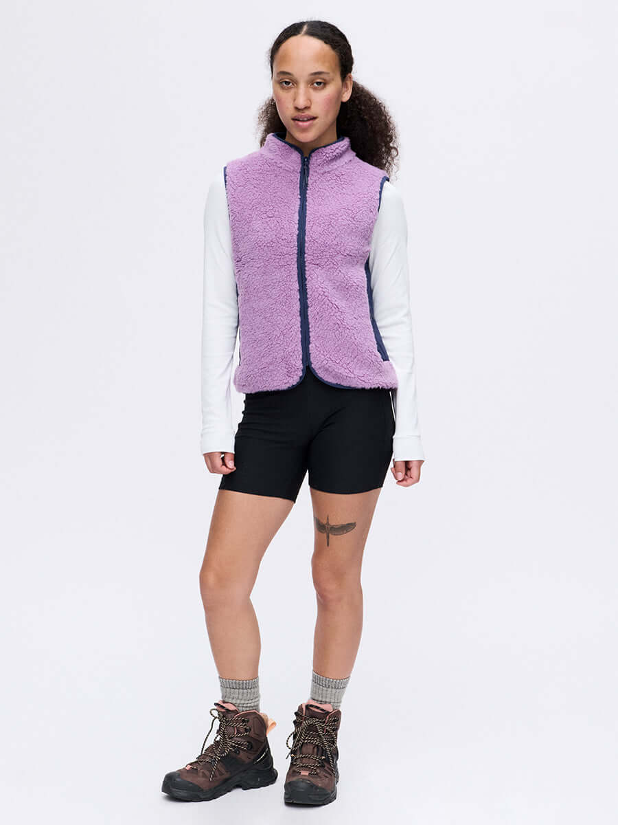 Candy Fleece Vest in Italian Wool-Blend - Orchid Multi | OV
