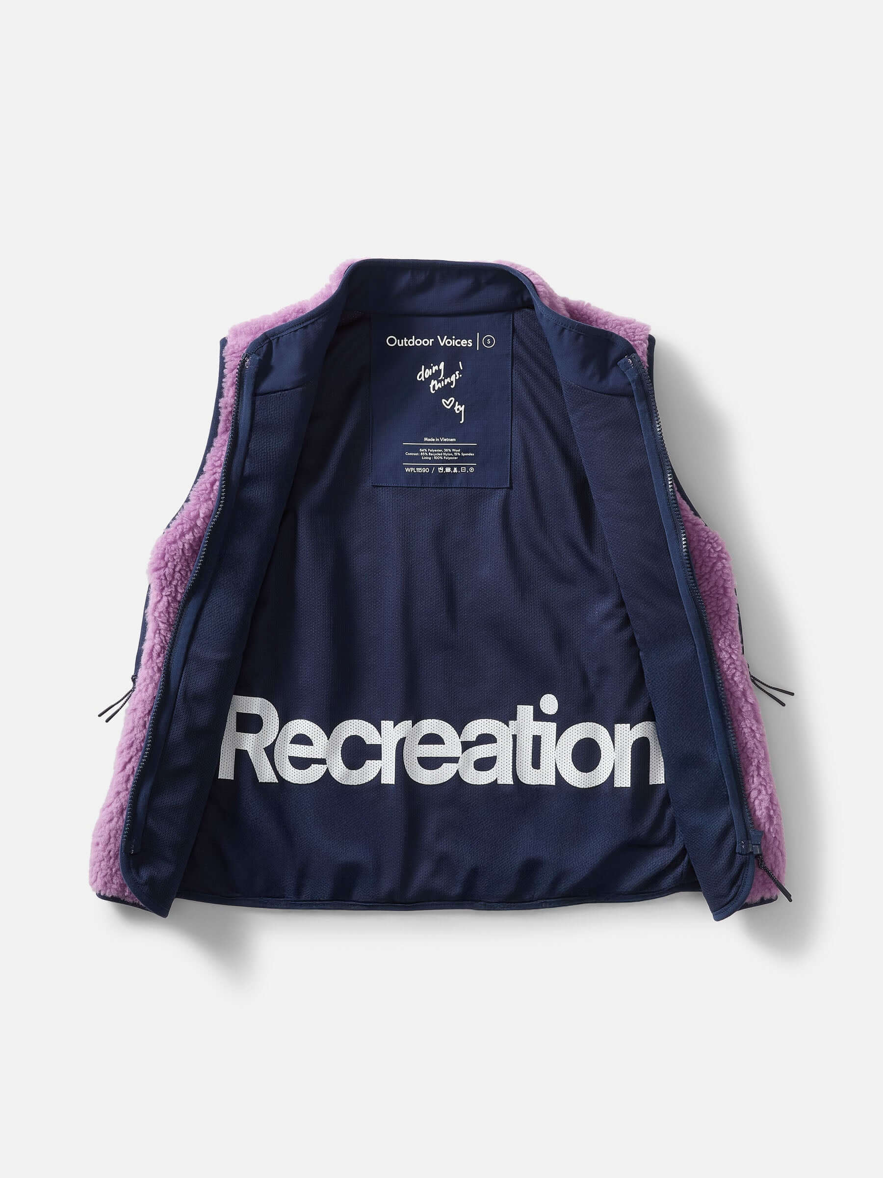Candy Fleece Vest in Italian Wool-Blend - Orchid Multi | OV
