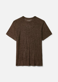 Flat lay of CloudKnit Shortsleeve in Deep Brown, lightweight and breathable fabric.