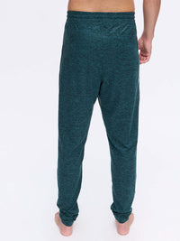 Back view of CloudKnit Slim Sweatpant in Deep Teal, with the soft and lightweight fabric.