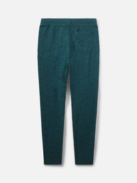 Back view of CloudKnit Slim Sweatpant in Teal, featuring a subtle texture and a comfortable fit.