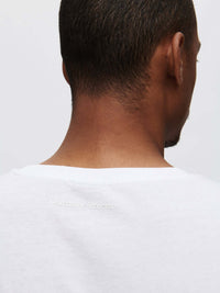 Back view of Everyday Classic Shortsleeve in White, showing the soft organic cotton jersey fabric.