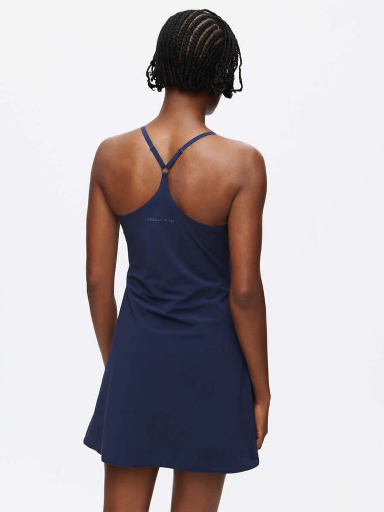 navy blue active dress Outdoor Voices Women's The Exercise M midishort dry comfort. Julia Rib-Knit Maxi Dress Color:OMBRE STRIPE MACRO JUNIPER