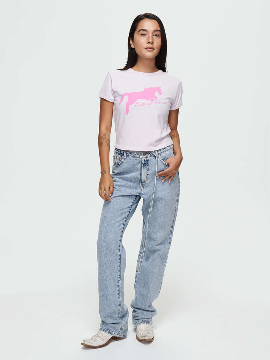 Mustang Tee in Soft Cotton with Horse Graphic | Outdoor Voices