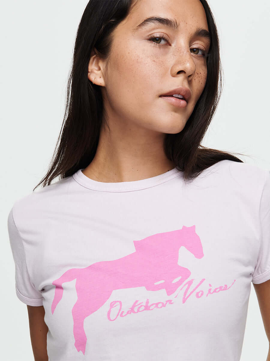 タレントカード Rest&Recreation RR horse graphic tee Mustang Tee in Soft Cotton with Horse Graphic | Outdoor Voices