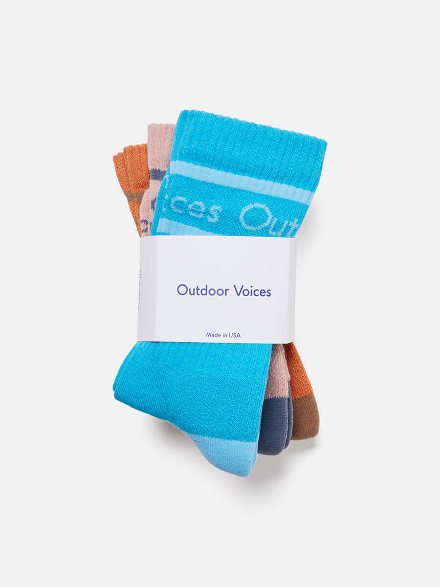 OV Club Crew Sock 3-Pack in TechSweat Blend | Outdoor Voices