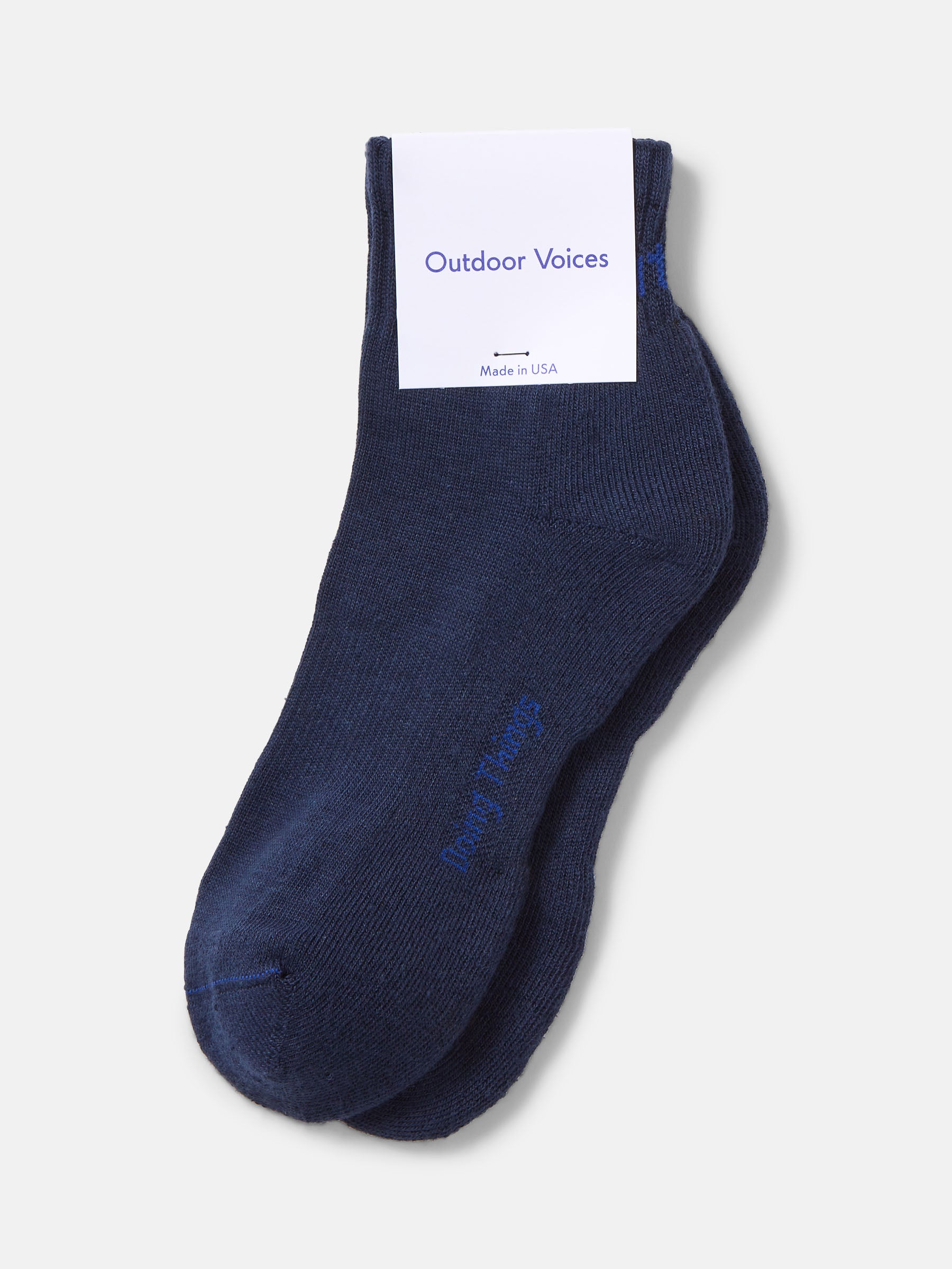 OV Rec Ankle Sock in Cushioned Cotton Blend - Dark Sky | OV