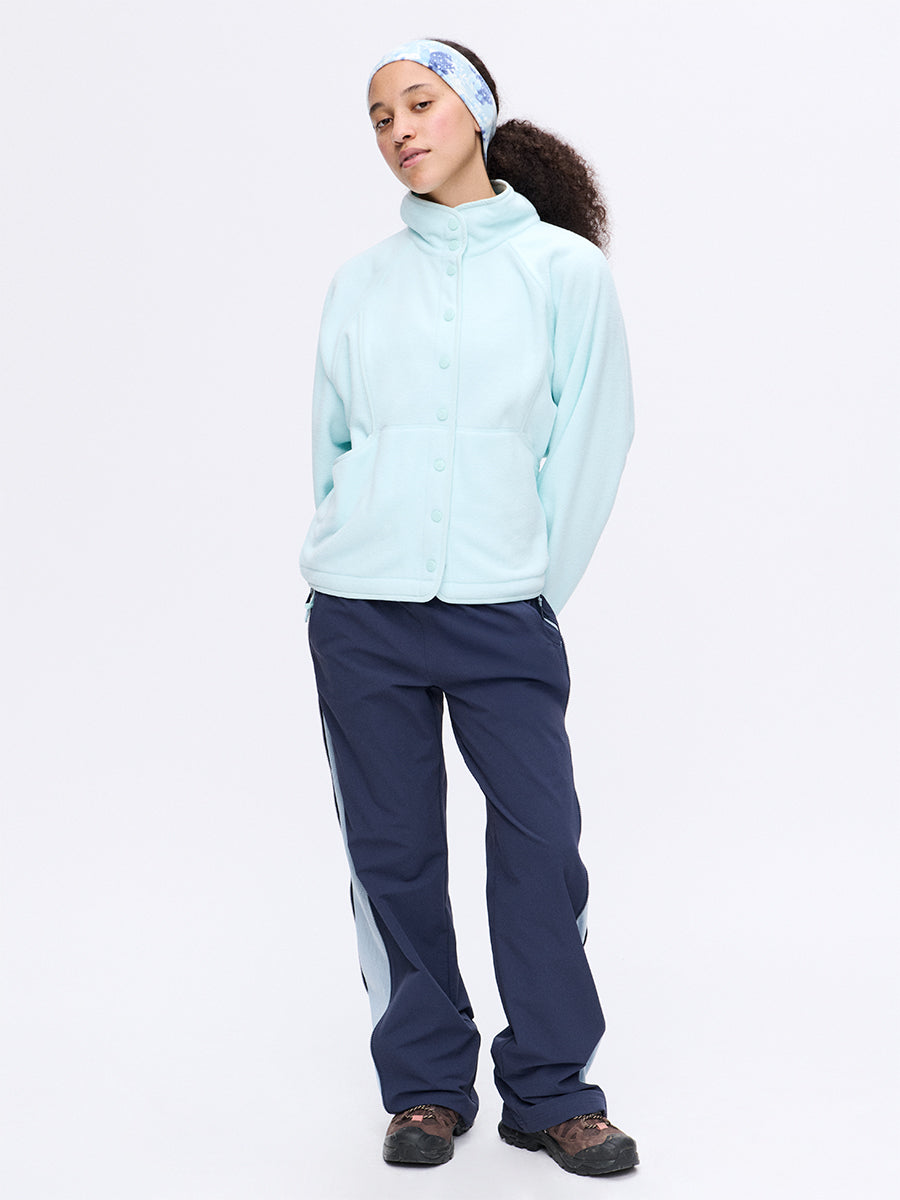 ALOUND VENTILATION FLEECE セットアップ RecFleece Snap Jacket in Soft Midlayer - Moonstone | OV